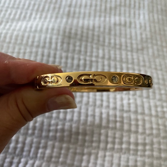 Coach Gold and Black enamel Bracelet with Crystal Details - Picture 1 of 5